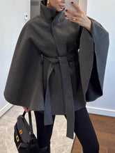 Elegant Classic Belted Cape Coat